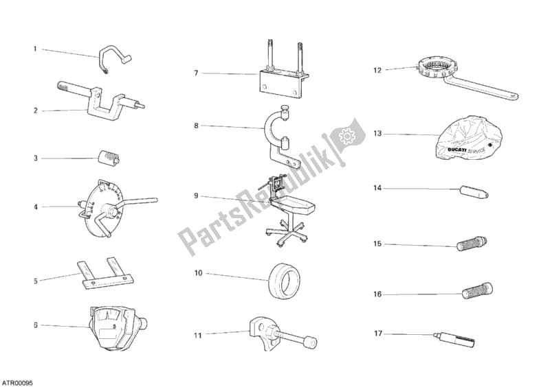 Toutes les pièces pour le Outils De Service D'atelier, Moteur du Ducati Monster S4 RS USA 1000 2007